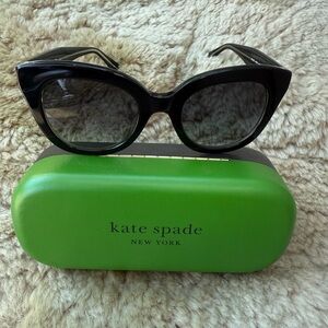 Kate Spade Glossy Black Cat-Eye Sunglasses